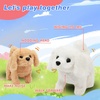 image:imageHopearl Walking Teddy Dog Interactive Electronic Pet Plush Toy Puppy Woof and Moving Animated Nodding Head Gifts for Toddlers Birthday Brown 7DogWhite