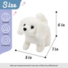 image:imageHopearl Walking Teddy Dog Interactive Electronic Pet Plush Toy Puppy Woof and Moving Animated Nodding Head Gifts for Toddlers Birthday Brown 7DogWhite