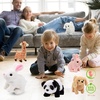 image:imageHopearl Walking Teddy Dog Interactive Electronic Pet Plush Toy Puppy Woof and Moving Animated Nodding Head Gifts for Toddlers Birthday Brown 7DogWhite