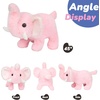 image:imageHopearl Walking Teddy Dog Interactive Electronic Pet Plush Toy Puppy Woof and Moving Animated Nodding Head Gifts for Toddlers Birthday Brown 7ElephantPink