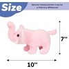 image:imageHopearl Walking Teddy Dog Interactive Electronic Pet Plush Toy Puppy Woof and Moving Animated Nodding Head Gifts for Toddlers Birthday Brown 7ElephantPink