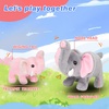 image:imageHopearl Walking Teddy Dog Interactive Electronic Pet Plush Toy Puppy Woof and Moving Animated Nodding Head Gifts for Toddlers Birthday Brown 7ElephantPink