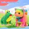 image:imageHopearl Walking Teddy Dog Interactive Electronic Pet Plush Toy Puppy Woof and Moving Animated Nodding Head Gifts for Toddlers Birthday Brown 7Frog