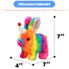 image:imageHopearl Walking Teddy Dog Interactive Electronic Pet Plush Toy Puppy Woof and Moving Animated Nodding Head Gifts for Toddlers Birthday Brown 7Hat BunnyRainbow