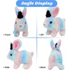 image:imageHopearl Walking Teddy Dog Interactive Electronic Pet Plush Toy Puppy Woof and Moving Animated Nodding Head Gifts for Toddlers Birthday Brown 7Hat BunnyBlue Pink