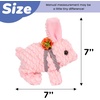 image:imageHopearl Walking Teddy Dog Interactive Electronic Pet Plush Toy Puppy Woof and Moving Animated Nodding Head Gifts for Toddlers Birthday Brown 7LED Ears Carrot BunnyPink