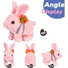 image:imageHopearl Walking Teddy Dog Interactive Electronic Pet Plush Toy Puppy Woof and Moving Animated Nodding Head Gifts for Toddlers Birthday Brown 7LED Ears Carrot BunnyPink