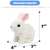 image:imageHopearl Walking Teddy Dog Interactive Electronic Pet Plush Toy Puppy Woof and Moving Animated Nodding Head Gifts for Toddlers Birthday Brown 7LED Ears BunnyWhite
