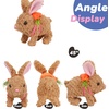 image:imageHopearl Walking Teddy Dog Interactive Electronic Pet Plush Toy Puppy Woof and Moving Animated Nodding Head Gifts for Toddlers Birthday Brown 7LED Ears Carrot BunnyBrown