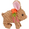 image:imageHopearl Walking Teddy Dog Interactive Electronic Pet Plush Toy Puppy Woof and Moving Animated Nodding Head Gifts for Toddlers Birthday Brown 7LED Ears Carrot BunnyBrown