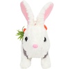 image:imageHopearl Walking Teddy Dog Interactive Electronic Pet Plush Toy Puppy Woof and Moving Animated Nodding Head Gifts for Toddlers Birthday Brown 7LED Ears Carrot BunnyWhite