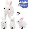 image:imageHopearl Walking Teddy Dog Interactive Electronic Pet Plush Toy Puppy Woof and Moving Animated Nodding Head Gifts for Toddlers Birthday Brown 7LED Ears BunnyPink