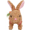 image:imageHopearl Walking Teddy Dog Interactive Electronic Pet Plush Toy Puppy Woof and Moving Animated Nodding Head Gifts for Toddlers Birthday Brown 7LED Ears Carrot BunnyBrown