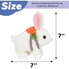 image:imageHopearl Walking Teddy Dog Interactive Electronic Pet Plush Toy Puppy Woof and Moving Animated Nodding Head Gifts for Toddlers Birthday Brown 7LED Ears Carrot BunnyWhite
