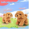 image:imageHopearl Walking Teddy Dog Interactive Electronic Pet Plush Toy Puppy Woof and Moving Animated Nodding Head Gifts for Toddlers Birthday Brown 7Teddy Dog