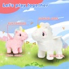image:imageHopearl Walking Teddy Dog Interactive Electronic Pet Plush Toy Puppy Woof and Moving Animated Nodding Head Gifts for Toddlers Birthday Brown 7UnicornPink