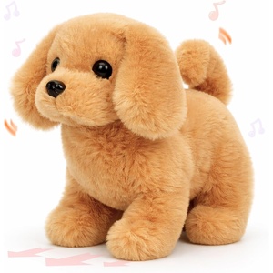 image:imageHopearl Walking Teddy Dog Interactive Electronic Pet Plush Toy Puppy Woof and Moving Animated Nodding Head Gifts for Toddlers Birthday Brown 7DogDark Brown