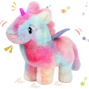image:imageHopearl Walking Teddy Dog Interactive Electronic Pet Plush Toy Puppy Woof and Moving Animated Nodding Head Gifts for Toddlers Birthday Brown 7UnicornRainbow