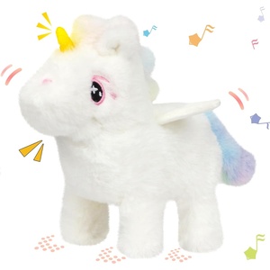 image:imageHopearl Walking Teddy Dog Interactive Electronic Pet Plush Toy Puppy Woof and Moving Animated Nodding Head Gifts for Toddlers Birthday Brown 7UnicornWhite