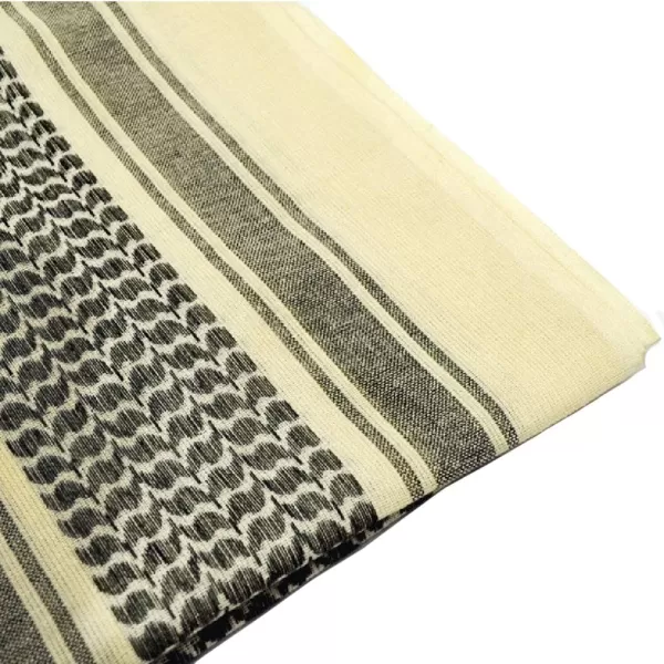 MAGNIVIT Cotton Keffiyeh Tactical Desert Scarf Wrap Shemagh Head Neck Arab ScarfBeige