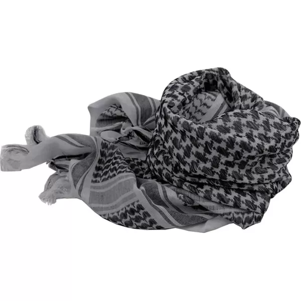 MAGNIVIT Cotton Keffiyeh Tactical Desert Scarf Wrap Shemagh Head Neck Arab ScarfGrey