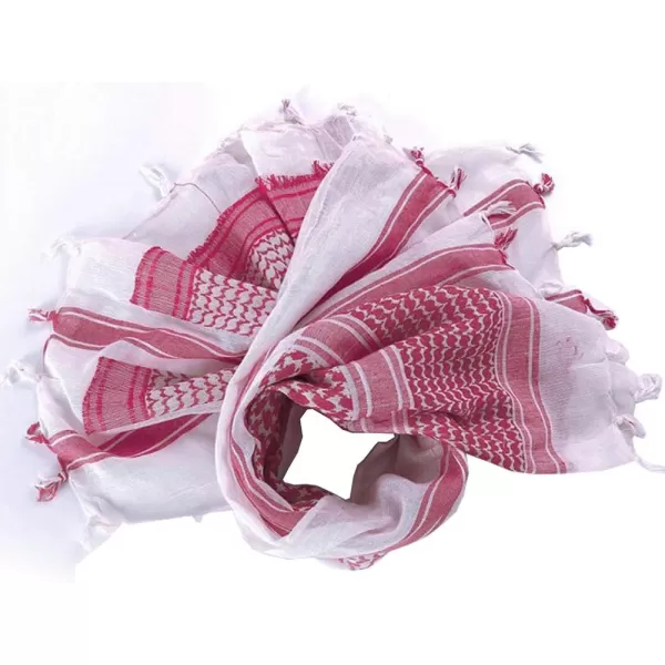 MAGNIVIT Cotton Keffiyeh Tactical Desert Scarf Wrap Shemagh Head Neck Arab ScarfPink