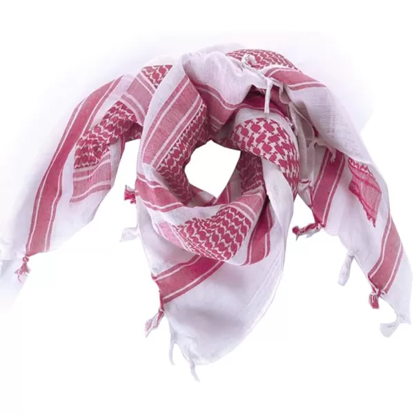 MAGNIVIT Cotton Keffiyeh Tactical Desert Scarf Wrap Shemagh Head Neck Arab ScarfPink