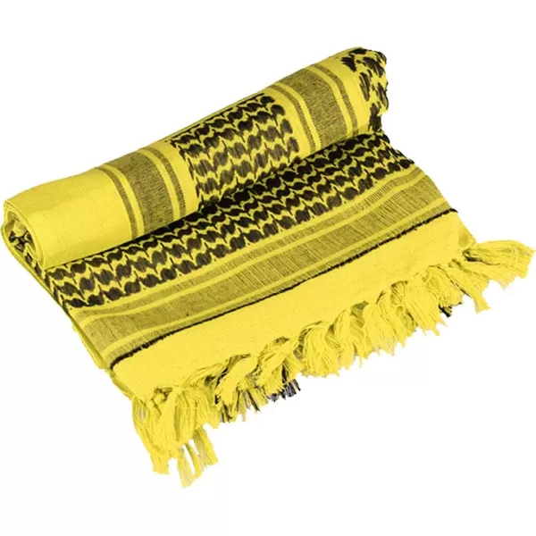 MAGNIVIT Cotton Keffiyeh Tactical Desert Scarf Wrap Shemagh Head Neck Arab ScarfYellow