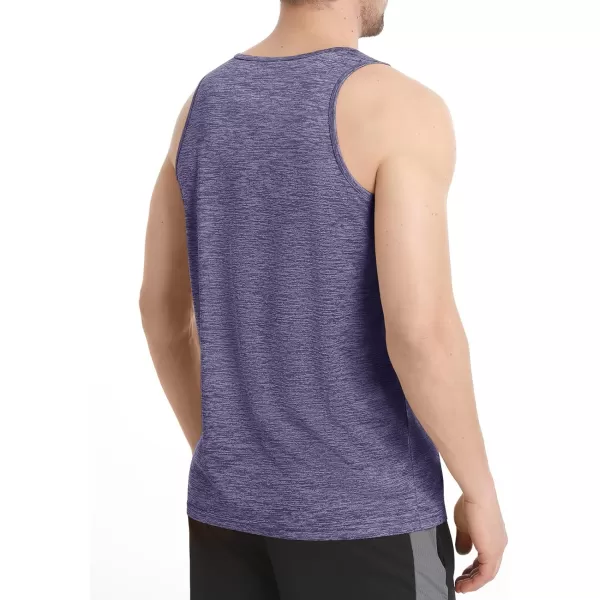 MAGNIVIT Mens Activewear Tank Tops Sleeveless Training Workout Shirts Quick Dry Muscle Bodybuilding Running Gym T ShirtViolet