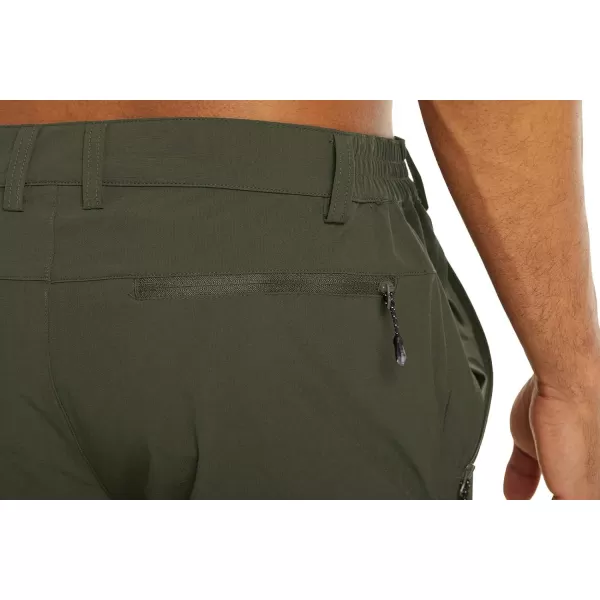 MAGNIVIT Mens Cargo Shorts with 5 Pockets 34 Below Knee Hiking Mountain Bike ShortsArmy Green