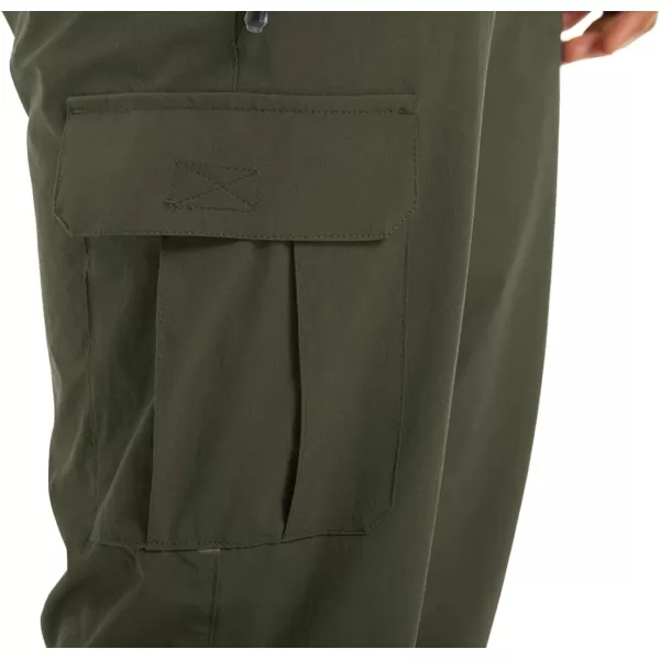 MAGNIVIT Mens Cargo Shorts with 5 Pockets 34 Below Knee Hiking Mountain Bike ShortsArmy Green