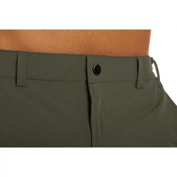 MAGNIVIT Mens Cargo Shorts with 5 Pockets 34 Below Knee Hiking Mountain Bike ShortsArmy Green