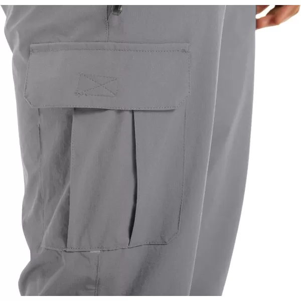 MAGNIVIT Mens Cargo Shorts with 5 Pockets 34 Below Knee Hiking Mountain Bike ShortsLight Grey