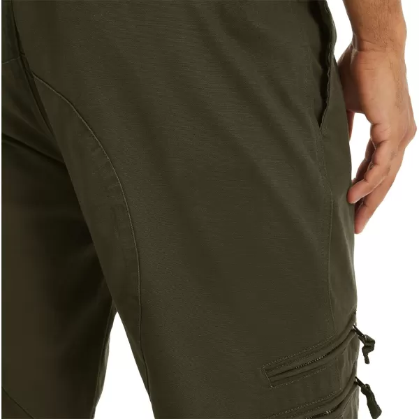 MAGNIVIT Mens Military Cargo Casual Pants Breathable Cotton MultiPockets Tactical Outdoor Work PantsArmy Green