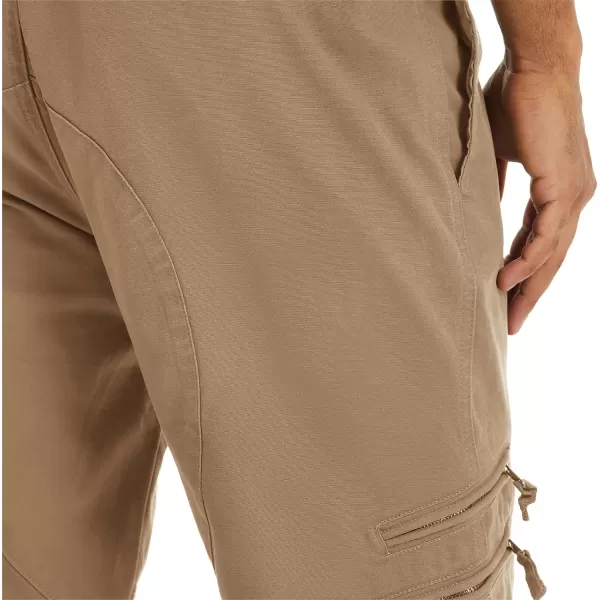 MAGNIVIT Mens Military Cargo Casual Pants Breathable Cotton MultiPockets Tactical Outdoor Work PantsKhaki