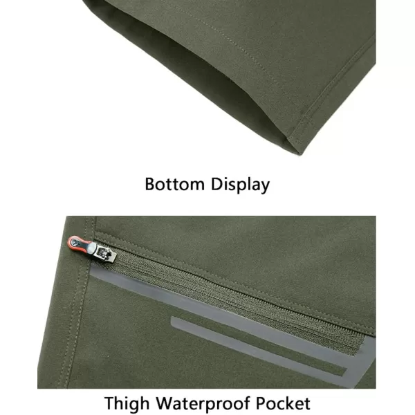 MAGNIVIT Mens Outdoor Hiking Pants Water Resistant 4 Zip Pockets Reinforced Knees PantsGreen