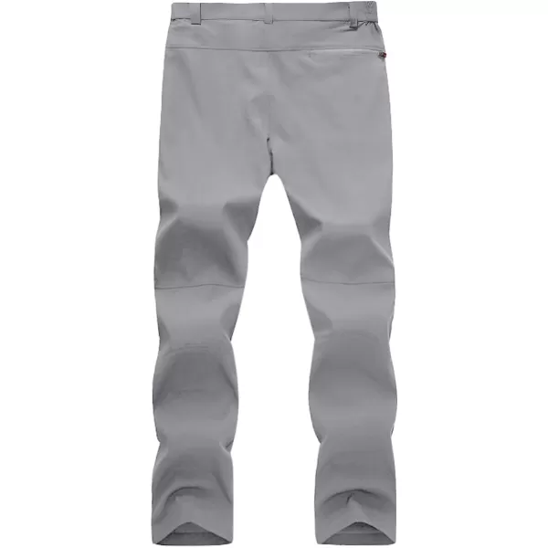 MAGNIVIT Mens Outdoor Hiking Pants Water Resistant 4 Zip Pockets Reinforced Knees PantsGrey