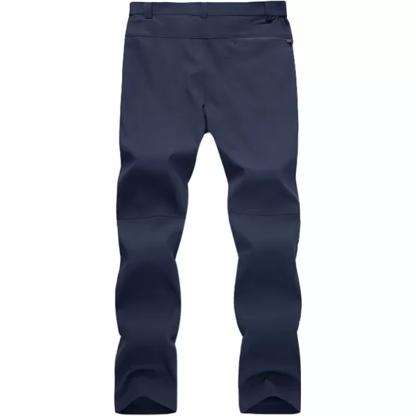 MAGNIVIT Mens Outdoor Hiking Pants Water Resistant 4 Zip Pockets Reinforced Knees PantsNavy