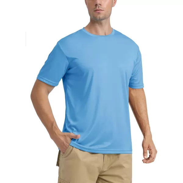 MAGNIVIT Mens Quick Dry UPF 50 TShirt Short Sleeve Athletic Shirts Moisture Wicking Running Workout TeeBlue