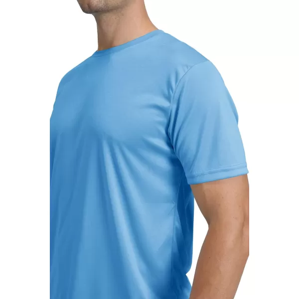 MAGNIVIT Mens Quick Dry UPF 50 TShirt Short Sleeve Athletic Shirts Moisture Wicking Running Workout TeeBlue