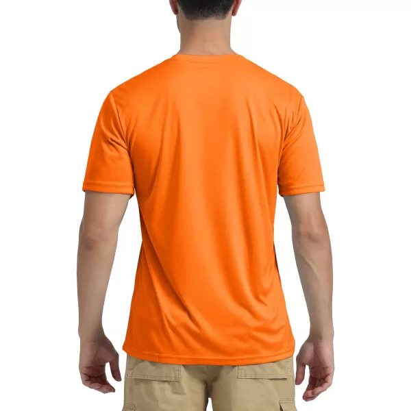 MAGNIVIT Mens Quick Dry UPF 50 TShirt Short Sleeve Athletic Shirts Moisture Wicking Running Workout TeeOrange