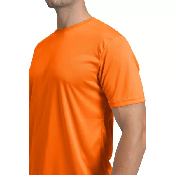 MAGNIVIT Mens Quick Dry UPF 50 TShirt Short Sleeve Athletic Shirts Moisture Wicking Running Workout TeeOrange