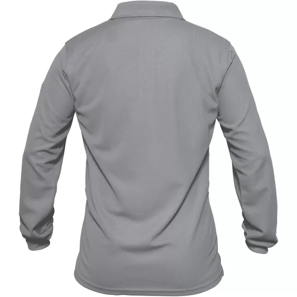 MAGNIVIT Mens Tactical Short and Long Sleeve Polo Shirts Outdoor Performance Military Cargo TShirtsLight Greylong