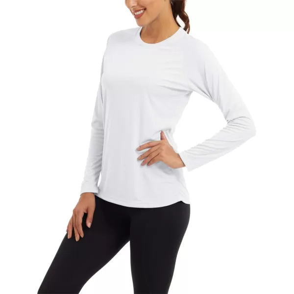 MAGNIVIT Womens Gym Running Athletic Top Sport Tshirt Cool Dry Performance Sport Shirt Hiking Long Sleeve White SMAGNIVIT Womens Gym Running Athletic Top Sport Tshirt Cool Dry Performance Sport Shirt Hiking Long Sleeve White S