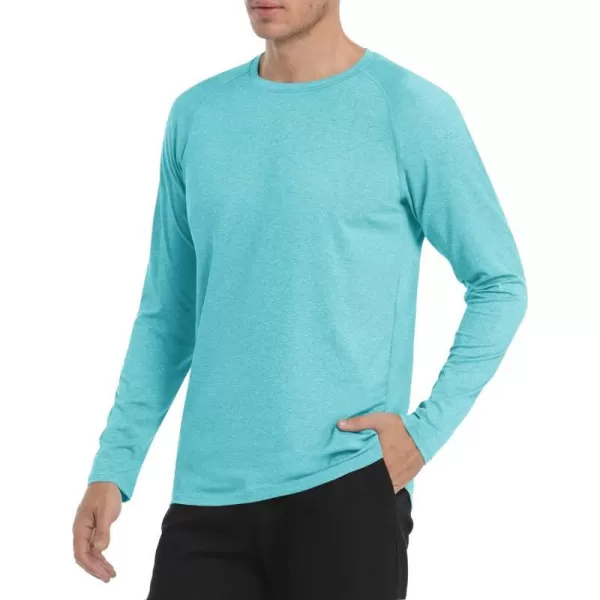 MAGNIVIT Long Sleeve Shirts for Men UPF 50 Rash Guard Shirt Running Swimming Fishing Quick Dry Outdoor Performance TopLight Green