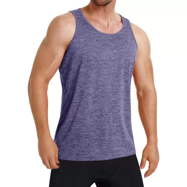 MAGNIVIT Mens Activewear Tank Tops Sleeveless Training Workout Shirts Quick Dry Muscle Bodybuilding Running Gym T ShirtViolet