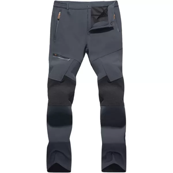 MAGNIVIT Mens Outdoor Hiking Pants Water Resistant 4 Zip Pockets Reinforced Knees PantsDark Grey