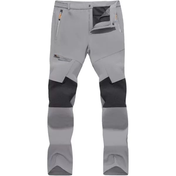 MAGNIVIT Mens Outdoor Hiking Pants Water Resistant 4 Zip Pockets Reinforced Knees PantsGrey