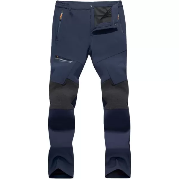 MAGNIVIT Mens Outdoor Hiking Pants Water Resistant 4 Zip Pockets Reinforced Knees PantsNavy