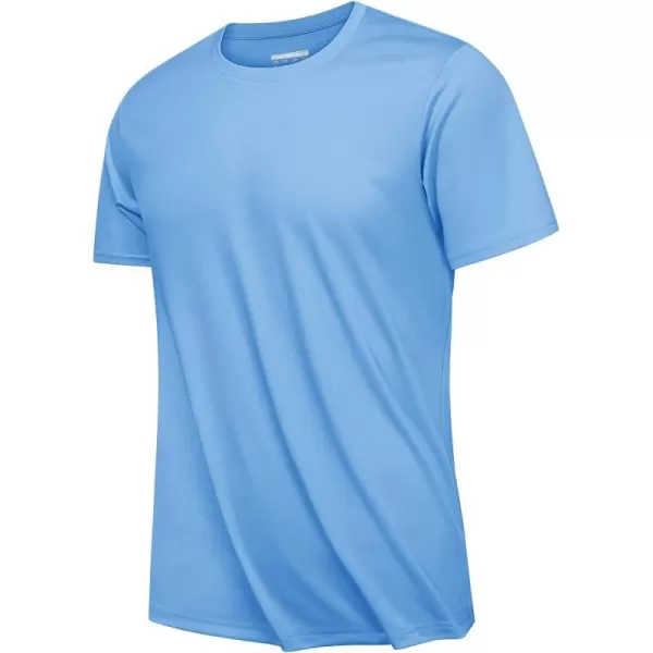 MAGNIVIT Mens Quick Dry UPF 50 TShirt Short Sleeve Athletic Shirts Moisture Wicking Running Workout TeeBlue